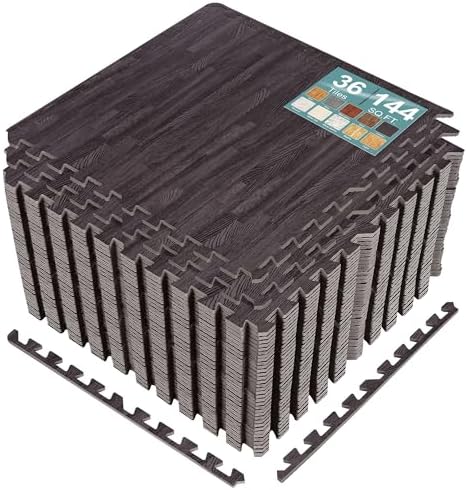Sorbus Wood Grain Floor Tiles Foam Mat EVA Interlocking Mats Tile 3/8-Inch by Sorbus