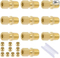 Brass Compression Tube Fitting, Straight Coupling Adapter by Taiidaues
