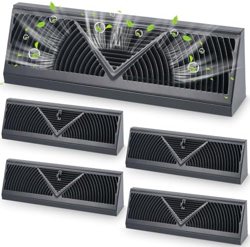 Yaocom 4 Pcs Baseboard Register Vent 18 Inch Duct Opening Size Baseboard Vent by Yaocom