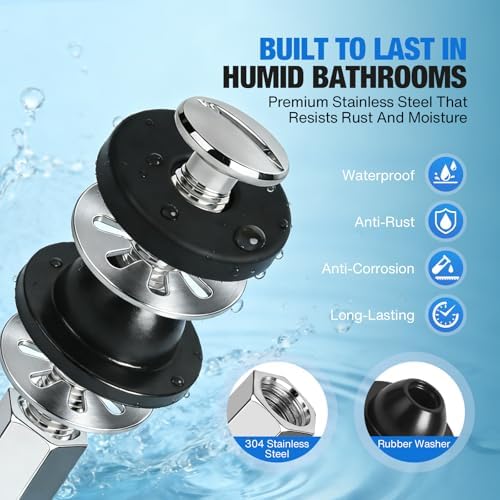 Jamini 2PCS Universal Toilet Seat Bolt Kit, 304 Stainless Steel Screws - Image 4