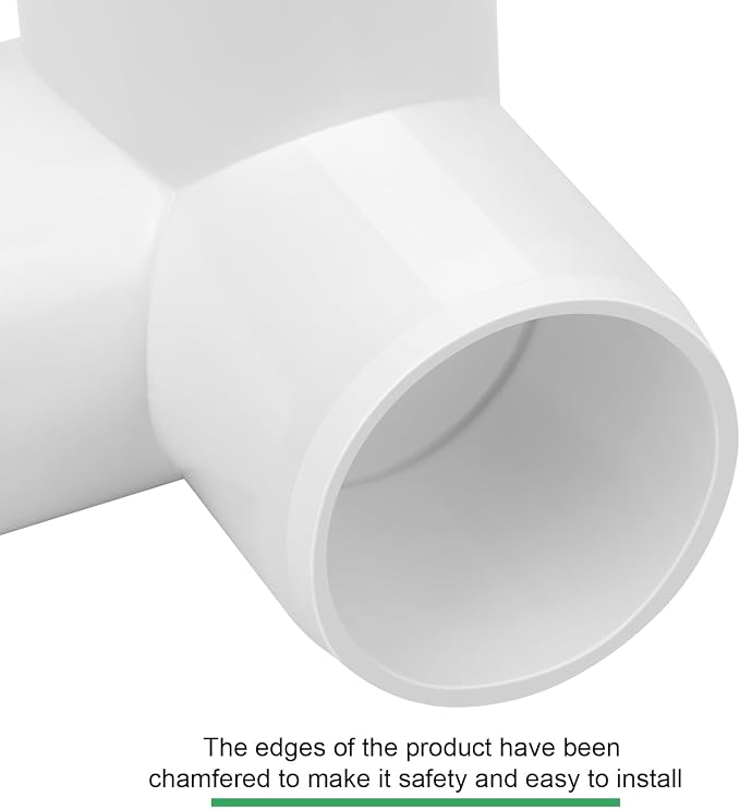 2Pack 1-1/4" Tee PVC Pipe Fitting 5 Way Elbow Connector Furniture Grade SCH40 - Image 5