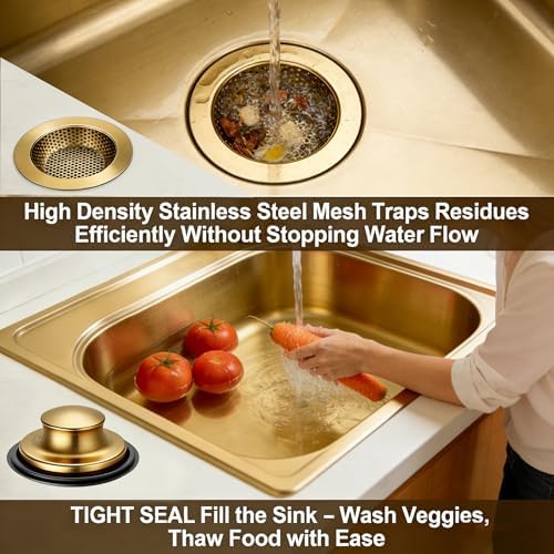Garbage Disposal Flange 5-Piece Kit, 3.5" Putty-Free Leak-Proof Sink Stopper by - Image 5