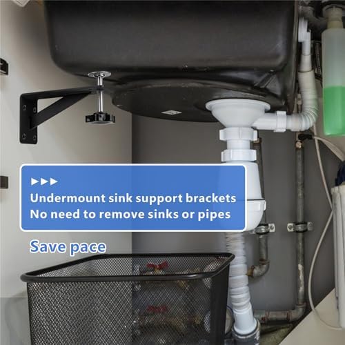 4Pcs Undermount Sink Brackets Sink Repair Kit Adjustable Undermount Sink Support - Image 5