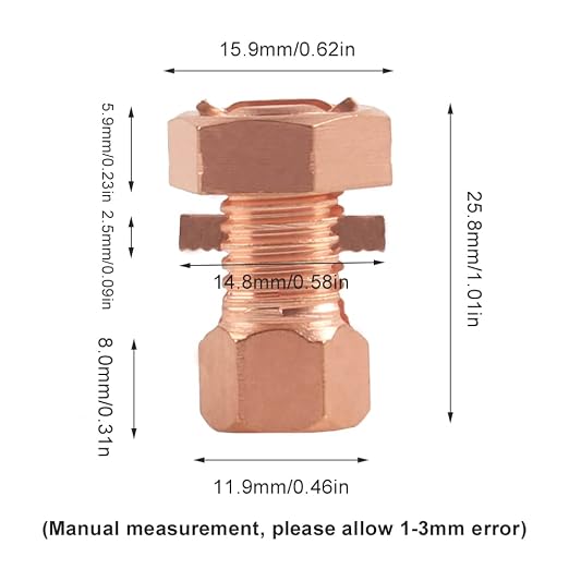 6PCS Split Bolt Connector Copper Grounding Clamps - Image 5