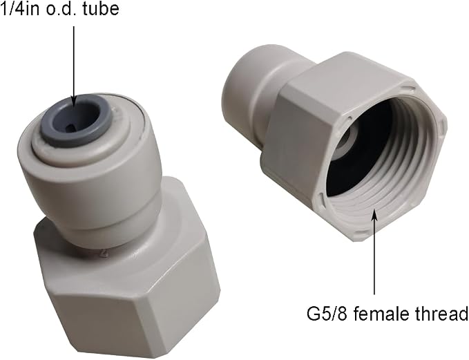 YZM Push-to-Connect Female Thread Adapter, Double O-Ring Seal, 1/4" Tube OD x - Image 2