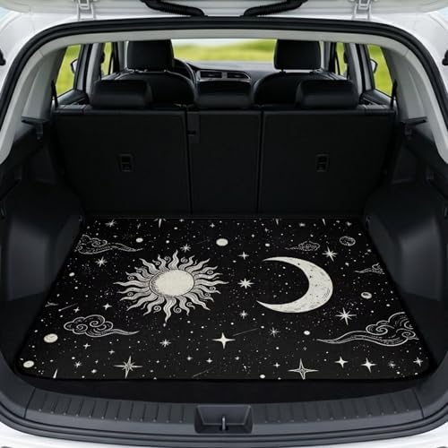 Celestial Sun Moon Trunk Mat Universal Waterproof Cargo Liner Heavy Duty by Mintulipy