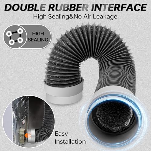 MATEWORK 3FT Dryer Vent Hose 4 Inch, Heavy Duty Flexible Aluminum Duct - Image 3