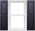 Homeside Raised Panel Vinyl Shutter 1 Pair 14-1/2in. x 81in. 050 Black by Polaris