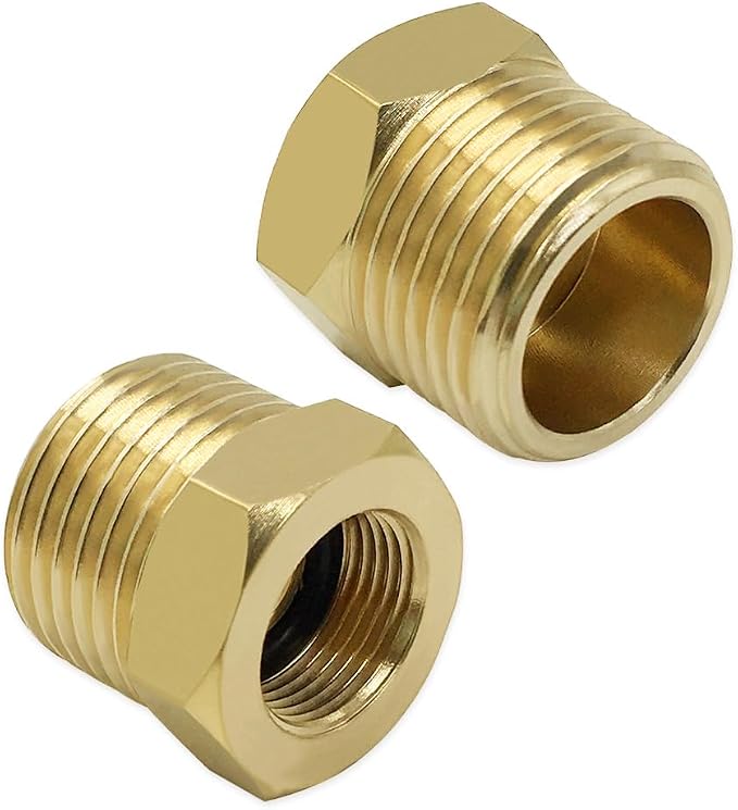 Hooshing 1/2 G Male to 3/8 Compression Female Thread Reducer Faucet Adapter by Hooshing