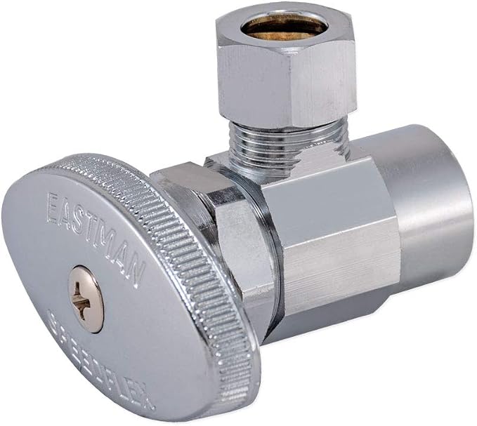 Eastman 3/8 Inch OD x 1/2 Inch Nom. Sweat Multi-Turn Brass Sweat Inlet Angle by Eastman