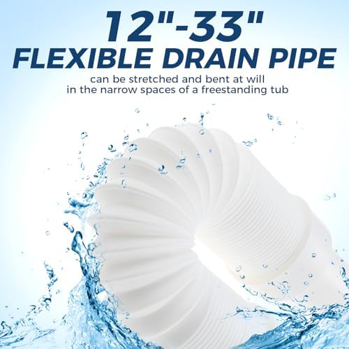 Bathtub Shower Drain Pipe, Low Profile Flat 1 1/2 p Trap Kit - Image 4