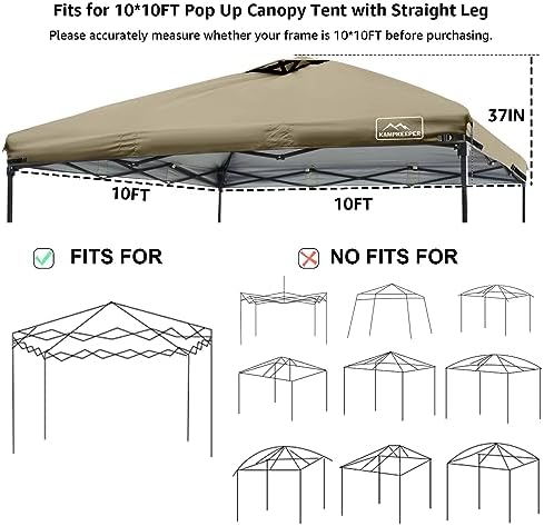 10x10 Replacement Top Pop Up Canopy Tent Cover Roof - Image 4