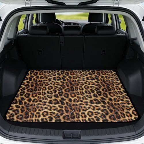 ELEQIN Classic Leopard Print Car Trunk Mat Cargo Liner by ELEQIN