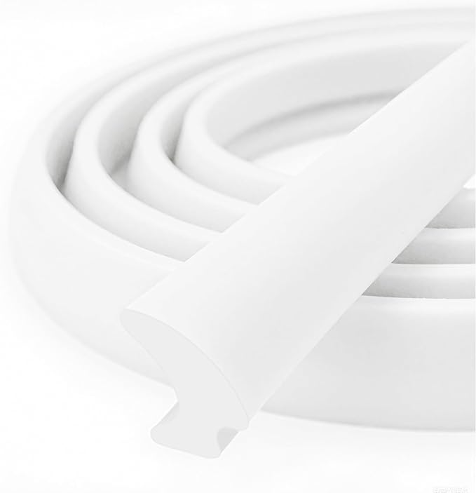 White RV Window Seal, W: 1/4" x H: 1/2" Rubber Window Gasket, RV Window Weather by PACIXU