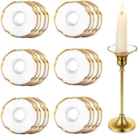 Hewory Glass Bobeches for Candlesticks by Hewory
