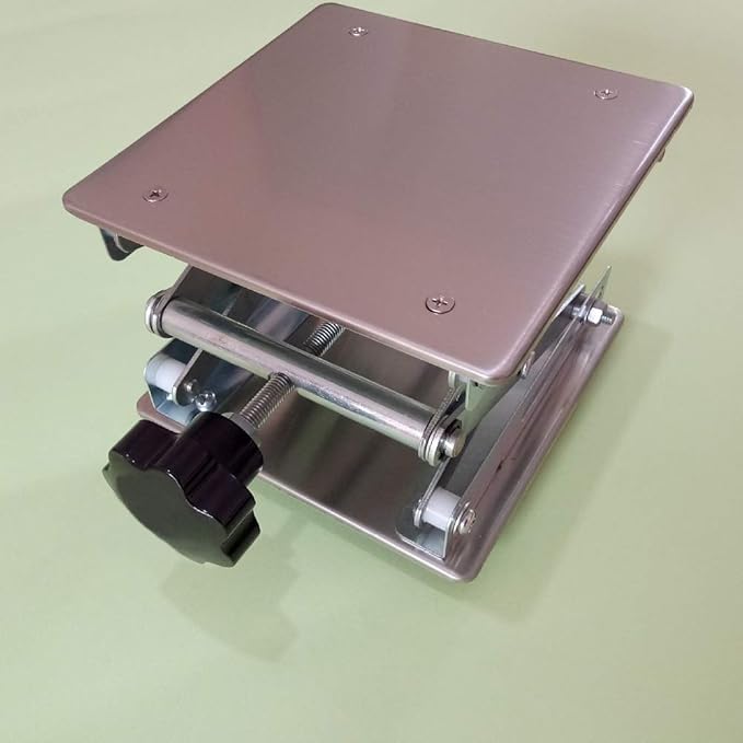 LabZhang 8" x8" Stainless Steel Lab Jack Scissor Stand Platform | Lab Lift - Image 4