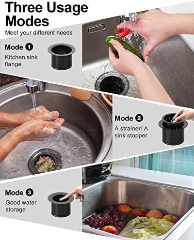 BOTEMY Extended Garbage Disposal Basket Strainer Stopper, Deep 304 Stainless - Image 5