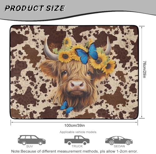 ELEQIN Trunk Mats for Cars SUV Sedan Truck Non Slip Backing Heavy Duty Cargo - Image 7