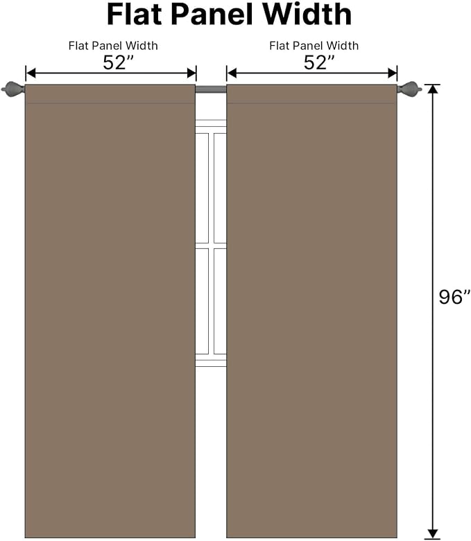 H.VERSAILTEX Blackout Curtains Thermal Insulated Window Treatment Panels Room - Image 7