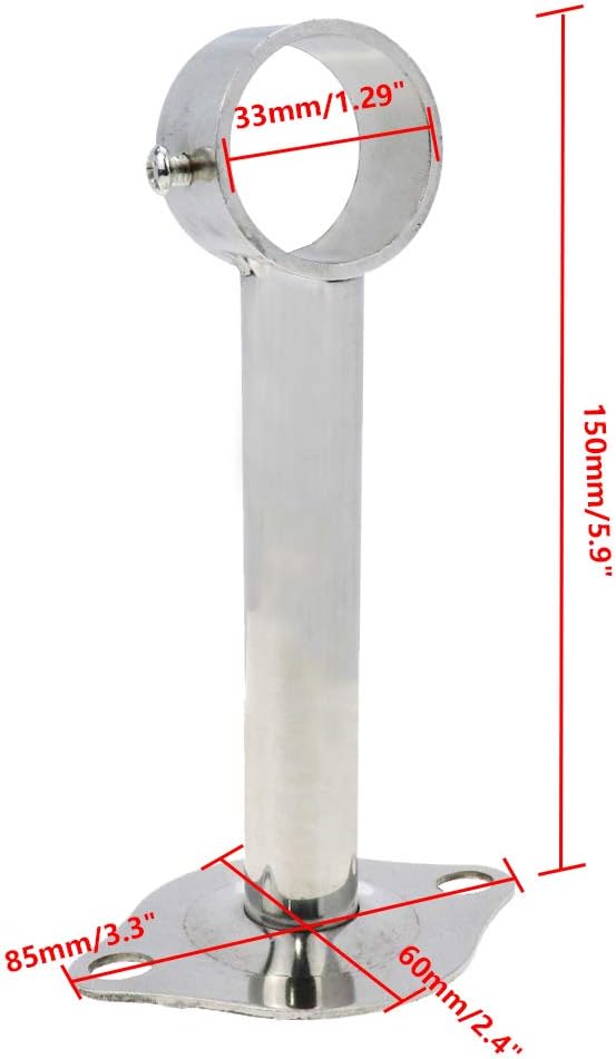 Ceiling-Mount Bracket Wardrobe Pipe Bracket Rod Lever Support Holder Fit 32 to - Image 2