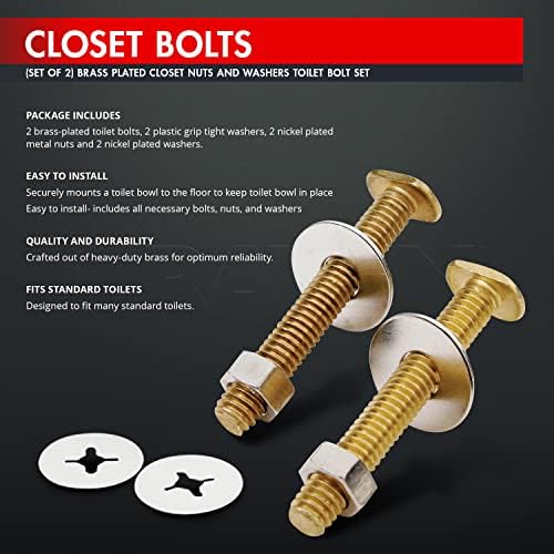 Raven KCDC-36436 Brass Plated Closet Bolts - Image 3