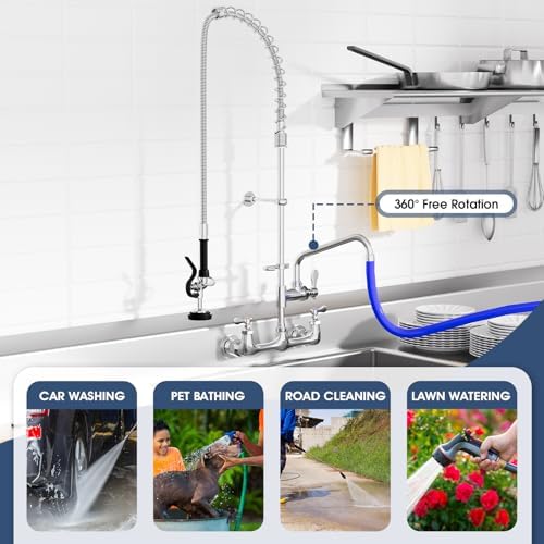 Commercial Wall Mount Kitchen Faucet - Image 7