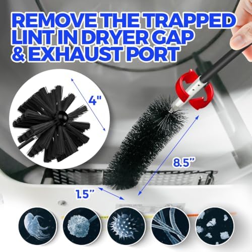 Holikme Dryer Vent Cleaner Kit - 15Ft Flexible Lint Brush - Image 4