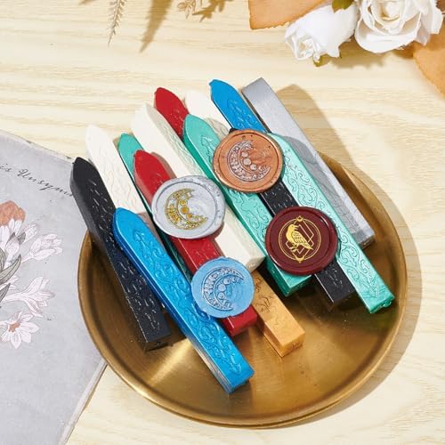 CRASPIRE 1.18In/30mm Raven Wax Seal Stamp Rhomboid Crow Moon Crystal Halloween - Image 4
