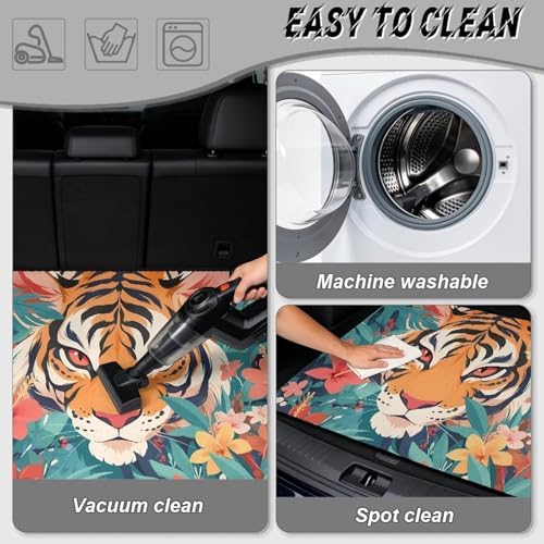 Tiger Floral Universal Cargo Liner Gardening Trunk Mat Waterproof Cargo Liner - Image 5