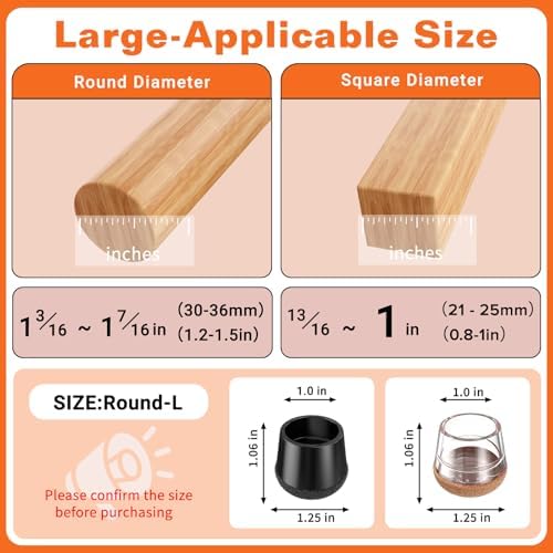 Round Chair Leg Floor Protectors - Image 2