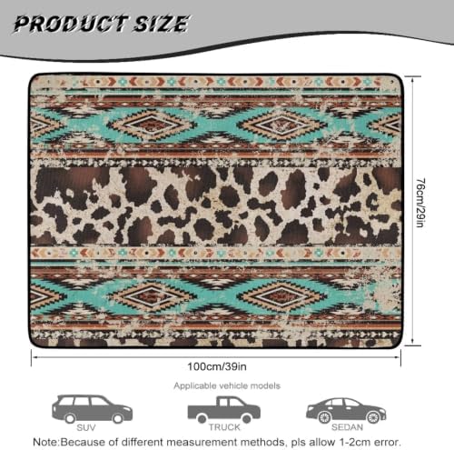 Brown Tribal Trunk Mat for SUV Sedan Hatchback 29"x39" - Image 7