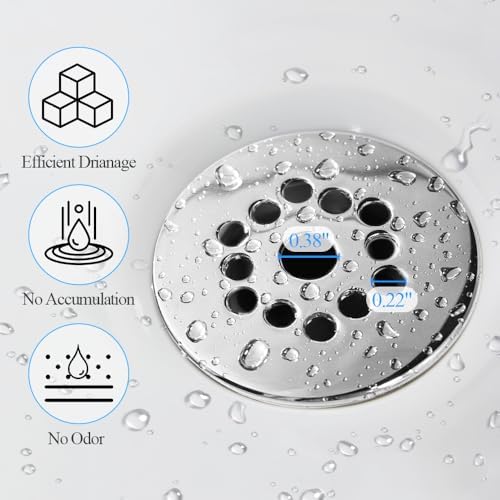 WiseWater 2 Pack Grid Bathroom Sink Drain - Image 4