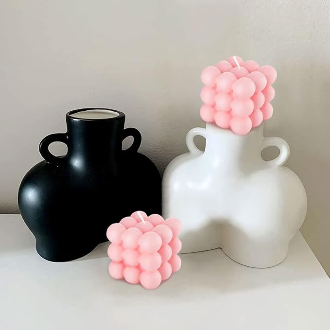 2PCS Pink Bubble Candle Teen Girls Room Decor - Image 4