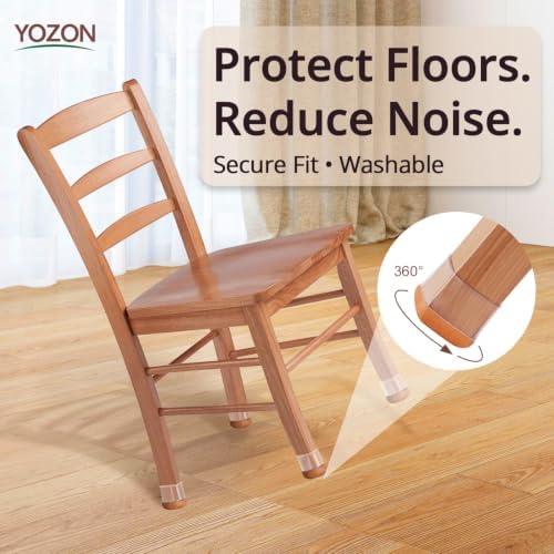 YOZON Chair Leg Floor Protectors Silicone Caps Felt Strengthen Bottom - Image 2