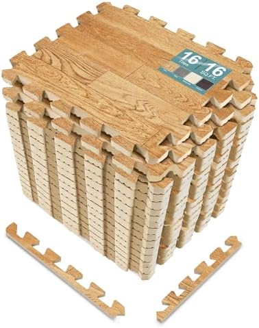 Sorbus Wood Grain Foam Floor Tiles by Sorbus