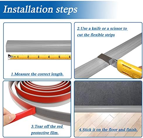 FONUNO Carpet Transition Strip Self Adhesive Floor Transition Strip - Image 5