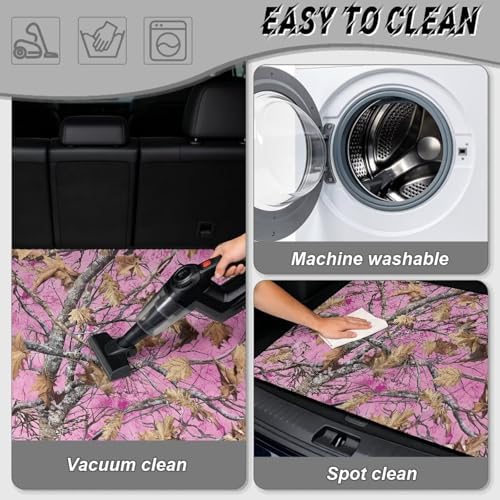 ELEQIN Pink Camo Hunting, Car Trunk Cargo Liner, Washable Easy Clean Auto Trunk - Image 5
