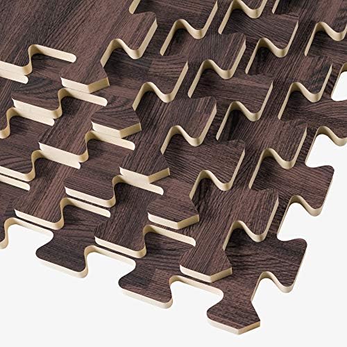 Forest Floor 3/8 Inch Thick Printed Foam Tiles, Premium Wood Grain Interlocking - Image 7