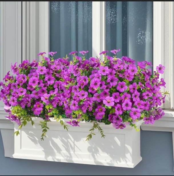 24 Pcs Artificial Flowers for Outdoors Decorations, UV resistant, faux plastic - Image 7
