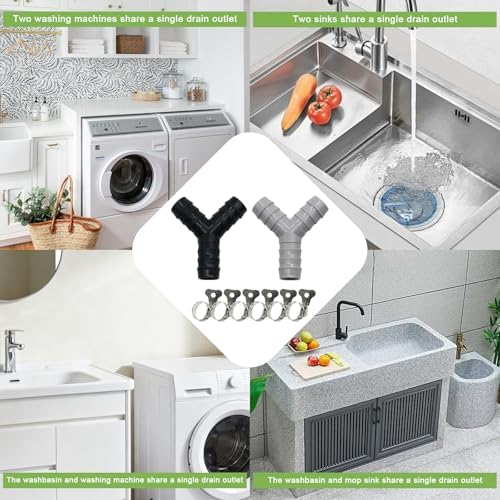 2 Pcs Universal Y-Shaped Washing Machine Hose Splitter, Fit - Image 6