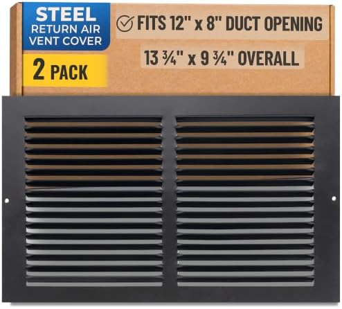 Fits 12x8 Duct Opening | Steel Return Air Grille by Handua | Vent Cover Grill by Handua