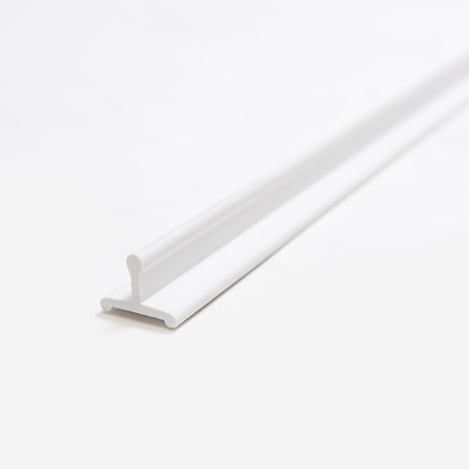 Quality White Vinyl Sliding Door Track – 72", Durable Smooth Glide, Flat White - Image 4