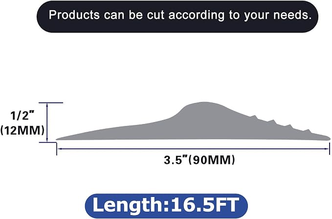 ToLanbbt 16.5Ft/5M Universal Garage Threshold Seal Strip - Image 2