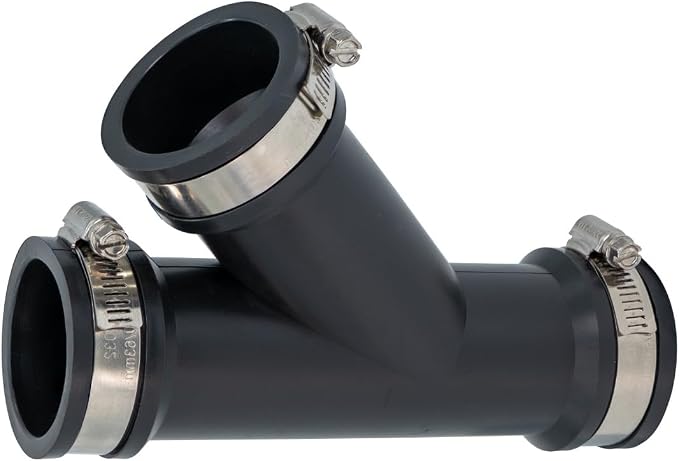 Fernco 1.5 in. Hub Flexible PVC Wye DWV Pipe Fitting Connector - Image 5