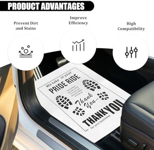 50PCS 16 x 20 Car Paper Floor Mat, Disposable Kraft Paper Vehicle Floor Foot - Image 4