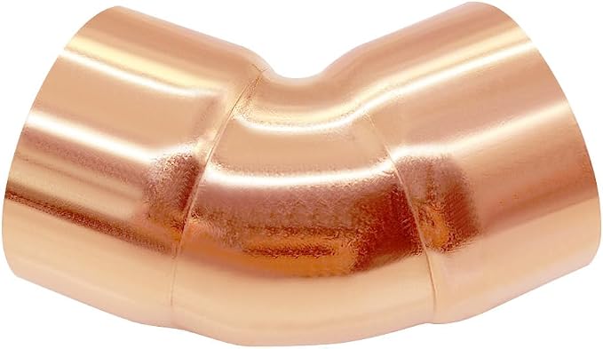 1Pack 1-1/4" C x C Copper 45 Degree Elbow, Sweat Solder Pipe Fitting | Premium - Image 5