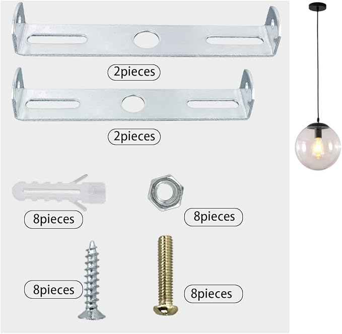 4Pieces Light Fixture Mounting Bracket - Image 3