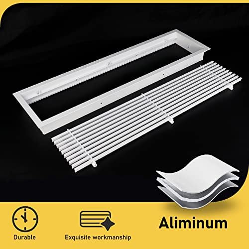 Linear Bar Air Grille 24" X 4", Aluminum Air Supply/Return Grilles, Easy Air - Image 3