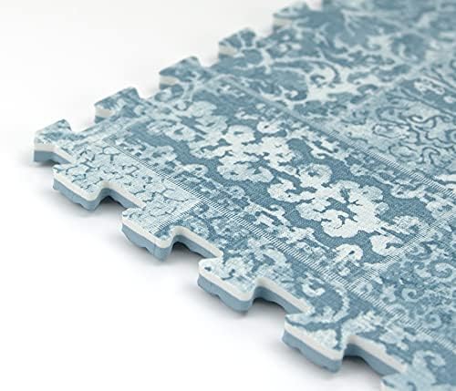 FloorPops Blue Mercado Interlocking Floor Tiles - Image 3