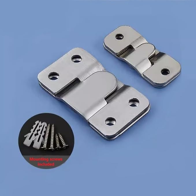 Flush Mount Bracket with Screws 6 Sets Hanging Buckle Kit, Interlocking Heavy - Image 9